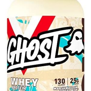 GHOST WHEY Protein Powder, Marshmallow Cereal Milk - 2lb, 25g of Protein - Whey Protein Blend - ­Post Workout Fitness & Nutrition Shakes, Smoothies, Baking & Cooking - Soy & Gluten-Free