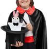 Click N' Play Magician Costume for Kids with Cape & Accessories, Halloween Dress Up & Pretend Play Set Complete with a Magic Set: Top Hat, Magic Wand & Rabbit Magic Tricks, Magic Kit for Kids Age 8-10 - Image 3