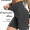 OQQ Women's 3 Piece High Waist Workout Shorts Butt Lifting Tummy Control Ruched Booty Smile Yoga Short Pants - Image 6