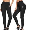 Aoliks Fleece Lined Leggings for Women with Pockets Thermal High Waisted Yoga Pants with Pockets Warm Workout Running Pants - Image 2