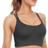 Strappy Women's Sports Bra Cross Back Tops for Running Fitness Removable Padded Workout Yoga Bras - Image 3