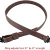 Raiseek Buffalo Hide Leather Rifle Gun Sling with Mil-Spec Swivels,Crazy Horse Brown Stitch,1" Wide Black Screws - Image 5