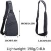 TOLOG Sling Bag Anti-Thief Crossbody Personal Pocket Bag Lightweight Chest Shoulder Backpack for Travel Hiking (Dark Grey) - Image 2