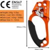 Paliston Climbing Hand Ascender for Rock Climbing Arborist (Right and Left) for 8~12 mm Rope - Image 3