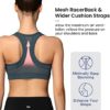 Yvette Zip Front Sports Bra - High Impact Sports Bras for Women Plus Size Workout Fitness Running - Image 2