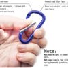 20 pcs Carabiner Clip Keychains 2" Aluminum D-Ring Spring Small Carabiners Clip Set for Outdoor Camping Home Mini Lock Hooks Snap Link Durable Improved Key Chain Carabineer +20 pcs Ring 40pcs Intotal - Image 4
