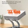 Tounee Swivel Laptop Stand for Desk, Adjustable Computer Stand Laptop Holder with 360° Rotating Base, Ergonomic Laptop Riser Compatible with MacBook, Air, Pro, All Laptop 10-16"-Gray - Image 4
