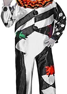 Scary Clown Deluxe Men Costume Set for Halloween Dress Up Party, Role Play and Carnival Cosplay