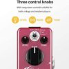 Donner Distortion Guitar Pedal with DPA-100 Guitar Pedal Power Supply Adapter 9V DC 1A Tip Negative 5 Way Daisy Chain Cables for Effect Pedal - Image 4