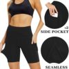 UUE Biker Shorts for Women with Pockets High Waist Yoga Shorts Tummy Control, 8" Workout Spandex Shorts for Athletic Running - Image 3