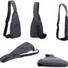 TOLOG Sling Bag Anti-Thief Crossbody Personal Pocket Bag Lightweight Chest Shoulder Backpack for Travel Hiking (Dark Grey) - Image 3