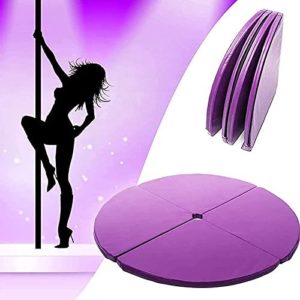 Pole Dancing Crash Mat, 120CM Round Stripper Pole Dance Crash Mat, Safety Mat Fitness Gymnastics Dance Yoga Beginner Thickened Protection Mat