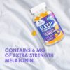 Sugar Free Sleep Gummies - Extra Strength 6mg Melatonin, Natural Sleeping Gummy for Adults and Kids, Vegan, Non-GMO, Sleep Vitamin Support Supplement - 120 Gummies - Image 6