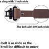 Raiseek Buffalo Hide Leather Rifle Gun Sling with Mil-Spec Swivels,Crazy Horse Brown Stitch,1" Wide Black Screws - Image 4