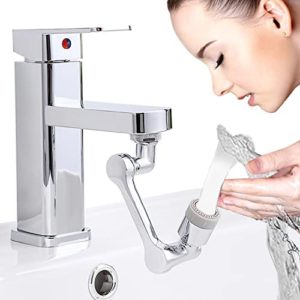 Stlest Faucet Extender - 1080° Rotating Faucet Extender Aerator, Universal Rotating Faucet, Alloy Copper Material, 2 Water Outlet Modes Swivel Faucets Bubbler Attachment
