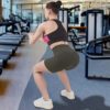 PeachUUga Crossover Biker Shorts Women 5" High Waist Workout Shorts with Pockets Ribbed Athletic Running Compression Shorts - Image 6