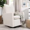 Babyletto Cali Pillowback Swivel Glider in Performance Cream Eco-Weave, Water Repellent & Stain Resistant, Greenguard Gold and CertiPUR-US Certified - Image 3