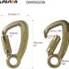Fusion Climb Liberty Steel Auto-Lock Captive Eye High Strength Carabiner (FP-8120-2K-HS-GLD) - Image 2