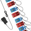 Mr.Power Guitar Effects Power Supply Adapter 9V DC 1A (1000mA) with Daisy Chain Cord Cable Free Insulated Cap (9V Adapter + 8 Way Cable) - Image 2