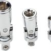 GDFYMI Universal Joint Socket, Swivel Socket Adapter Set, 1/2", 3/8", 1/4" Drive Socket Set, Flexible Socket Extension, Drive U-Joints Impact Adapter, Cr-V, Bendable Universal Socket Adapter (3 Pcs) - Image 5