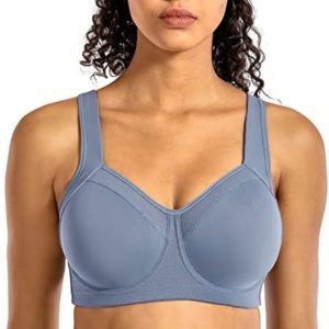 SYROKAN High Impact Sports Bras for Women Underwire High Support Racerback No Bounce Workout Fitness Gym