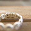 Sterling Silver Daisy Chain Ring, Flower Ring, I Pick You Engraved - Image 5