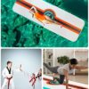 RAYSEA Inflatable Air Gymnastics Track Mat,10ft air tumbling track mat, Inflatable Dock,with Electric Air Pump, for All Skills Home Use/Training/Yoga/Gymnastics/Fitness/Water Sports… - Image 6