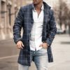 Warm Jackets for Men,Men's Fleece Jacket Full Zip Stand Collar Windproof Windbreaker Fall Winter Jacket with Pockets - Image 2