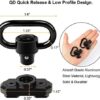 REERON 2 Point Sling & Mloc Sling Mount - Adjustable Extra Long Two Point Traditional Rifle Sling with 2 Pack 1.25" QD Sling Swivels Mounts for M Lock Rail System - Image 6