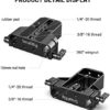 SmallRig Camera Base Plate with Rod Rail Clamp, Baseplate for Sony A6500 A6600 A6300, for Panasonic GH5 GH6, for Sony A7 Series, for Canon R5 R6, Both for Cameras & Cages - 1674 - Image 6