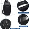Anti Theft Sling Bag Shoulder Crossbody Backpack Waterproof Chest Bag with USB Charging Port Lightweight Casual Daypack - Image 3