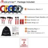 Coolrunner 14 PCS Resistance Bands Set, Exercise Tubes, 20lbs to 40lbs Workout Bands with Handles Protective Nylon Sleeves Door Anchor Ankle Strap, Elastic Exercise Bands for Men Women - up to 150lbs - Image 2