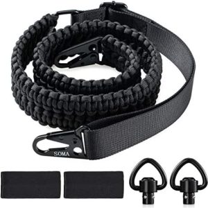 SOMA 2 Point QD Sling, 550 Paracord Sling with Hook and QD Sling Swivels for Hunting
