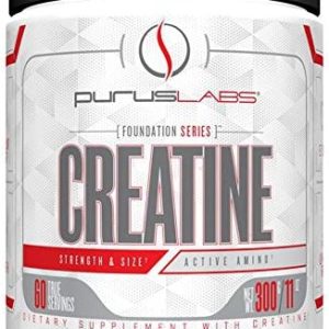 Purus Labs Foundation Series Creatine | 100% Ultra Pure Micronized Creatine for Strength, Mass, Power, Recovery | 60 Servings | Unflavored