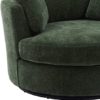 HomSof Accent Barrel Chair and Half 3 Pillows 360 Degree Swivel Round Sofa, Green/Chenille - Image 8