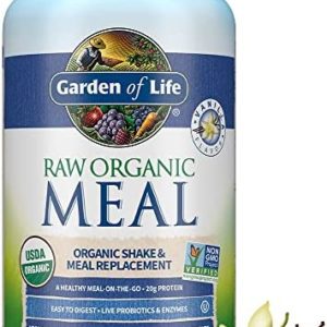 Garden of Life Vegan Protein Powder - Raw Organic Meal Replacement Shakes - Vanilla - Pea Protein, Greens and Probiotics for Women and Men, Plant Based Dairy Free All in One Shake, 28 Servings