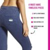 HUE Women's Ripped Knee Denim Leggings - Image 3