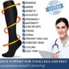Compression Socks for Women and Men Circulation (3 Pairs) - Best for Medical,Nursing,Running,Travel Knee High Socks - Image 6