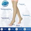 WITHYOU 15-20 mmHg Knee High Compression Socks for Men and Women, Open Toe, Best for Running, Medical, Travel - Image 7
