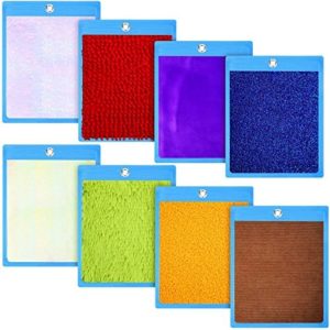 8 Set Sensory Mini Mats Assorted Textured Play Mat Sensory Mats for Autistic Children Texture Sensory Floor Tiles Educational Tactile Sensory Toys for Kids Baby Toddler Activity (Elegant Style)