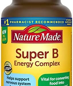 Nature Made Super B Energy Complex, Dietary Supplement for Brain Cell Function Support, 60 Softgels, 60 Day Supply