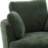 HomSof Accent Barrel Chair and Half 3 Pillows 360 Degree Swivel Round Sofa, Green/Chenille - Image 6