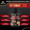 BMVINVOL Creatine Monohydrate Capsules 10150mg - Horny Goat Weed, Tribulus, Ashwagandha - Supports Muscle Strength, Energy, Athletic Performance - Image 5