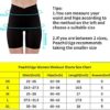 PeachUUga Crossover Biker Shorts Women 5" High Waist Workout Shorts with Pockets Ribbed Athletic Running Compression Shorts - Image 7