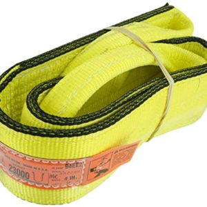 DD Sling (USA Made). 4" x 10', 2 Ply, Nylon Lifting Slings, Master Edge, Eye & Eye, Heavy Duty, 11500 lbs Vertical, 9200 Choker, 23000 Basket Load Capacity (4" x 10')
