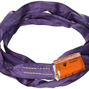 All Material Handling DR116 Endless Round Sling, 16' Length, Vertical Capacity 2600 lb, Choker-2100 lb, Basket-5200 lb, Purple