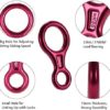 MengK 35KN Rescue Figure 8 Descender Outdoor O-Ring Hook Rappel Device for Rappelling Belaying Rock Climbing - Image 7