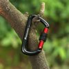 FresKaro 12kN Locking Carabiner Clips, Screw-Gate Lock, Heavy Duty 7075 Aluminium Material, Lightweight Easy Carry, Strong and Durable for Key, Keychain, Hammock, Dog Leash, D Shaped, Black - Image 7