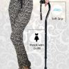 Black Self-Standing Cane with Comfortable Soft Grip & Stylish Rhinestones Strap - Image 6