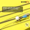 SAMSFX Fishing Leader Line Holder Foam Board Snelled Hook Keeper with Retaining Pins Accessories Pack of 10 - Image 5